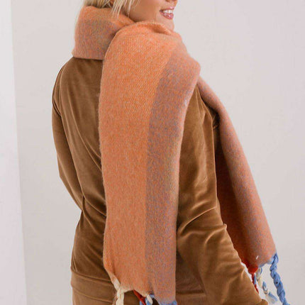 Autumn Striped Shawl with Elegant Tassels – Versatile Women’s Wrap - Très Elite