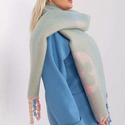 Autumn Striped Shawl with Elegant Tassels – Versatile Women’s Wrap - Très Elite