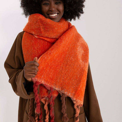Autumn Striped Shawl with Elegant Tassels – Versatile Women’s Wrap - Très Elite