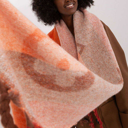 Autumn Striped Shawl with Elegant Tassels – Versatile Women’s Wrap - Très Elite
