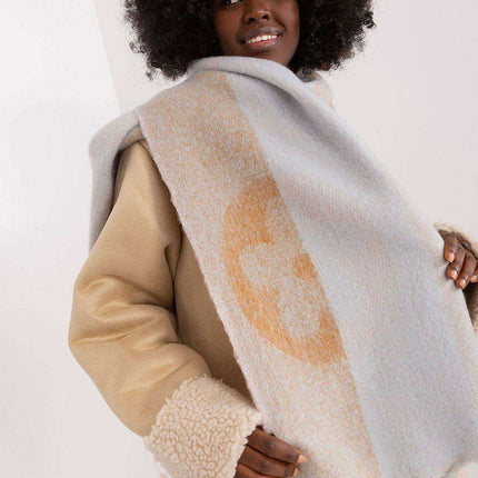 Autumn Striped Shawl with Elegant Tassels – Versatile Women’s Wrap - Très Elite