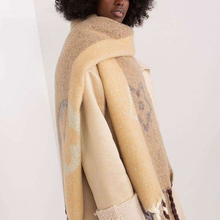 Autumn Striped Shawl with Elegant Tassels – Versatile Women’s Wrap - Très Elite