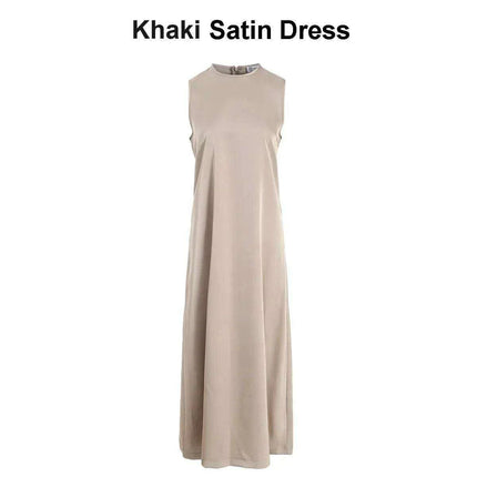 Autumn-Winter Women's Cableknit Sweater and Satin Dress in Five Colors - Très Elite