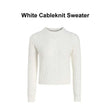 White Cable Sweater / M