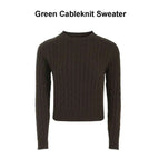 Green Cable Sweater