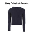 Navy Cable Sweater / XS