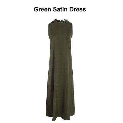 Autumn-Winter Women's Cableknit Sweater and Satin Dress in Five Colors - Très Elite
