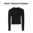 Black Cable Sweater / XS