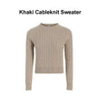 Khaki Cable Sweater / S
