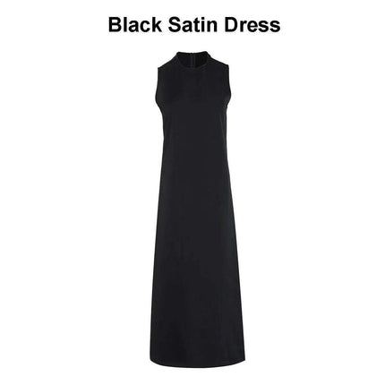 Autumn-Winter Women's Cableknit Sweater and Satin Dress in Five Colors - Très Elite