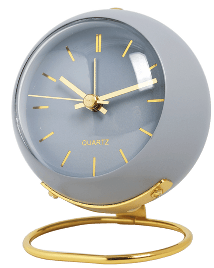 Nordic Elegance: Silent Alarm Clock with Chic Metal Design for Modern Workspaces