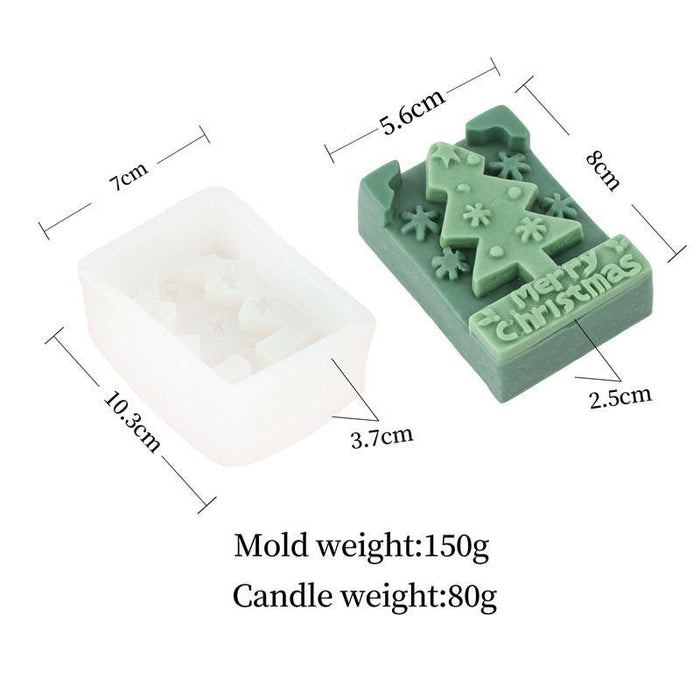 Luxe Christmas Candle Making Tools: Santa Bell & Christmas Tree Silicone Molds