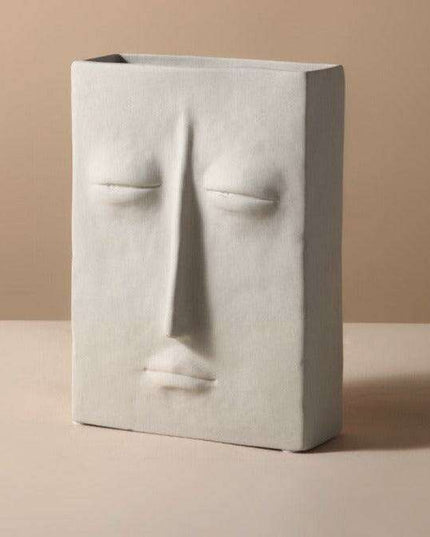 Abstract Beauty: Handcrafted Porcelain Vase with Geometric Charm