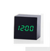 Imitation Wood LED Alarm Clock with Voice Activation, Temp Display