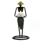 Two handed etiquette with green stripes and candle lights