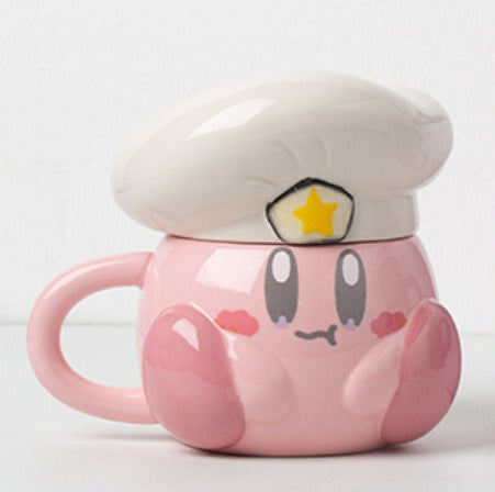 Cute Pink Cartoon Chef Star Enamel Mug