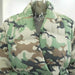 Luxe Camouflage Textured Cotton Jacket with Knitted Cuffs for Fall/Winter