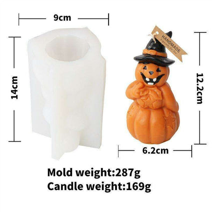 Spooky Halloween DIY Silicone Pumpkin Candle-Making Kit for Haunted Decor Crafting