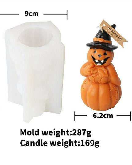 Spooky Halloween DIY Silicone Pumpkin Candle-Making Kit for Haunted Decor Crafting