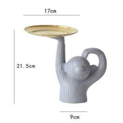 Artistic Monkey Tray - Stylish Key Organizer and Home Decor Piece