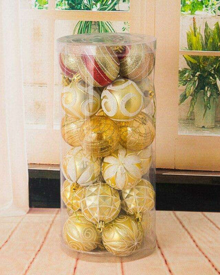 Elegant 24-Piece Holiday Bauble Collection for Festive Decor