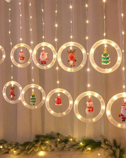 Whimsical Santa Claus LED Curtain Lights for Enchanting Holiday Cheer