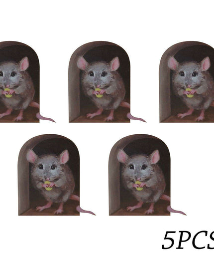 Whimsical Mouse Hole Wall Stickers: Enchant Your Living Space