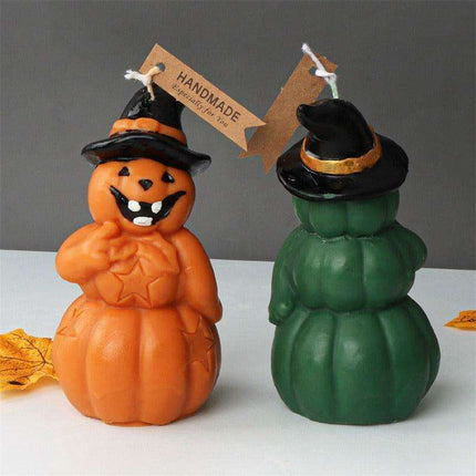 Spooky Halloween DIY Silicone Pumpkin Candle-Making Kit for Haunted Decor Crafting