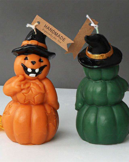 Spooky Halloween DIY Silicone Pumpkin Candle-Making Kit for Haunted Decor Crafting