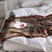 Elegant Nordic Striped Sofa Blanket with Premium Polyester Material