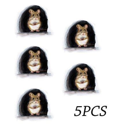 Whimsical Mouse Hole Wall Stickers: Enchant Your Living Space