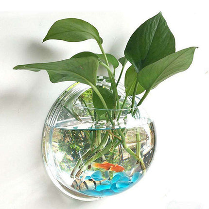 Wall-Mounted 15cm Clear Acrylic Aquarium for Modern Home Aesthetics