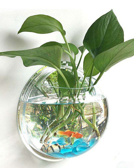Wall-Mounted 15cm Clear Acrylic Aquarium for Modern Home Aesthetics