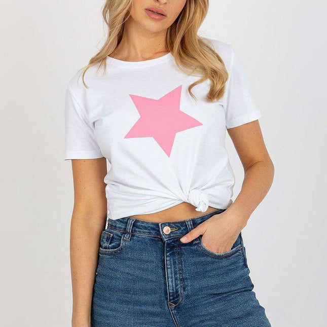 BFG Women's Graphic Short Sleeve T-Shirt with Cotton-Spandex Fabric