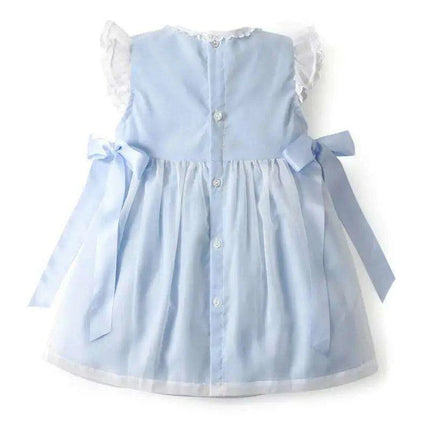 Baby Girl Christening Gown with Spanish Lace and Charming Bow - - Très Elite