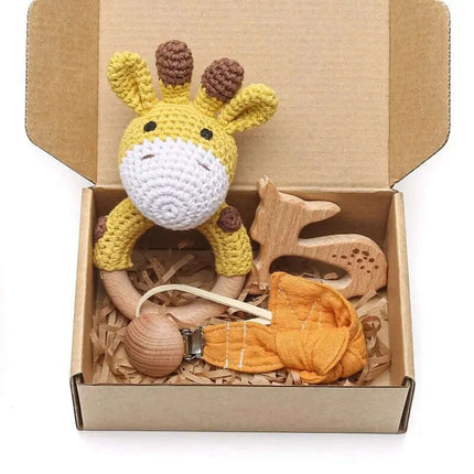 Baby Milestone Bath Toy Set with Swaddle Wrap, Rattle, and Bibs for Newborn - Très Elite