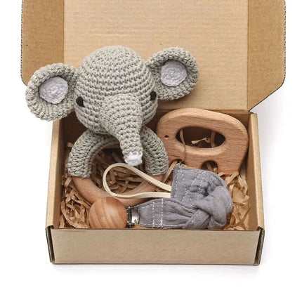 Baby Milestone Bath Toy Set with Swaddle Wrap, Rattle, and Bibs for Newborn - Très Elite