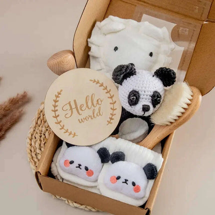 Baby Milestone Bath Toy Set with Swaddle Wrap, Rattle, and Bibs for Newborn - Très Elite