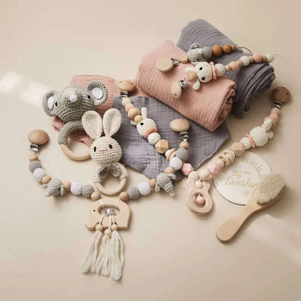 Baby Milestone Bath Toy Set with Swaddle Wrap, Rattle, and Bibs for Newborn - Très Elite
