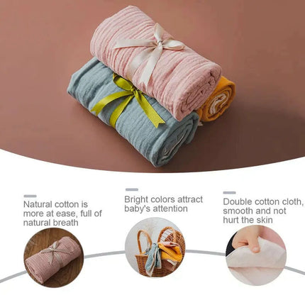 Baby Milestone Bath Toy Set with Swaddle Wrap, Rattle, and Bibs for Newborn - Très Elite