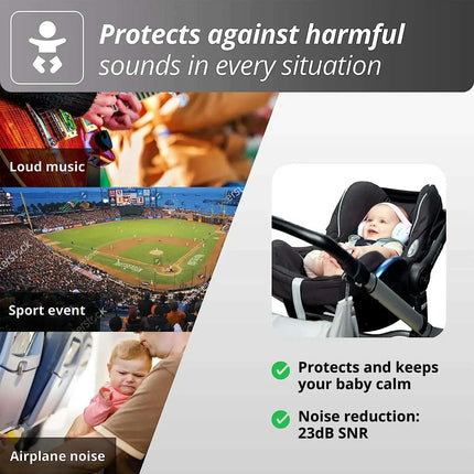 Baby Noise Reduction Earmuffs – Hearing Protection & Sleep Aid - Très Elite