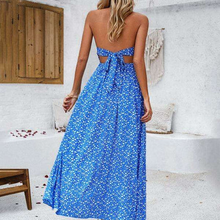 Backless Bohemian Maxi Dress for Women - Stylish and Comfortable - Très Elite