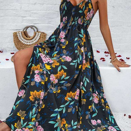 Backless Bohemian Maxi Dress for Women - Stylish and Comfortable