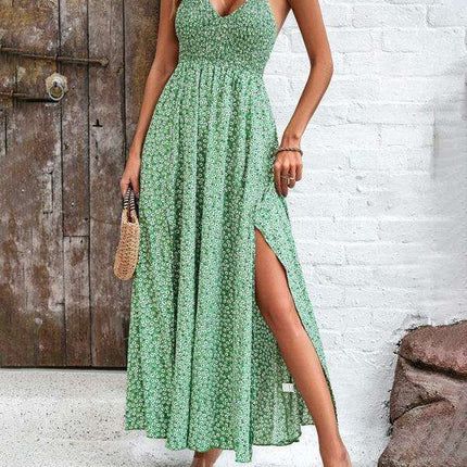 Backless Bohemian Maxi Dress for Women - Stylish and Comfortable