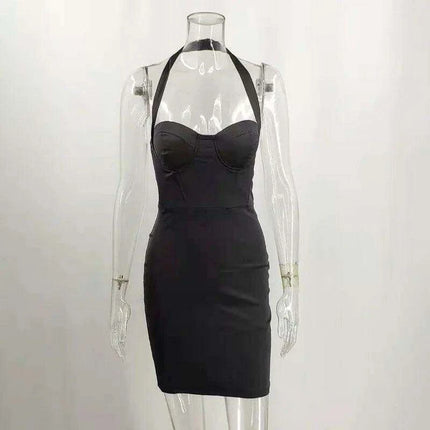 Backless Satin Bodycon Mini Dress - Elegant Summer Night Out Essential - Très Elite