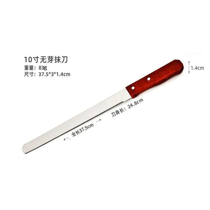 Bakery Master Professional Grade Stainless Steel Bread Slicing Knife Set with Ergonomic Wooden Handles - Très Elite