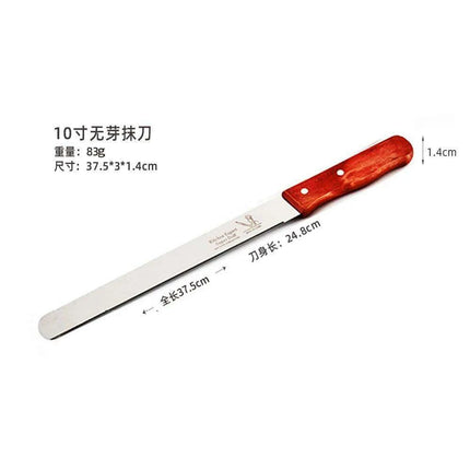 Bakery Master Professional Grade Stainless Steel Bread Slicing Knife Set with Ergonomic Wooden Handles - Très Elite