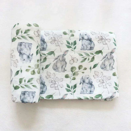 Bamboo Cotton Muslin Baby Swaddle Blanket - Adorable Animal Print for Cozy Comfort - Très Elite