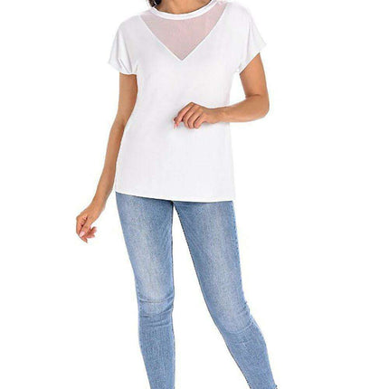 Bamboo Elegance Women's Blouse with Mesh Accents - Très Elite