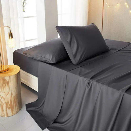 Bamboo Fiber Cooling Bedding Collection - Complete Set with Fitted Sheet, Flat Sheet, and Pillowcases in Multiple Sizes- Très Elite